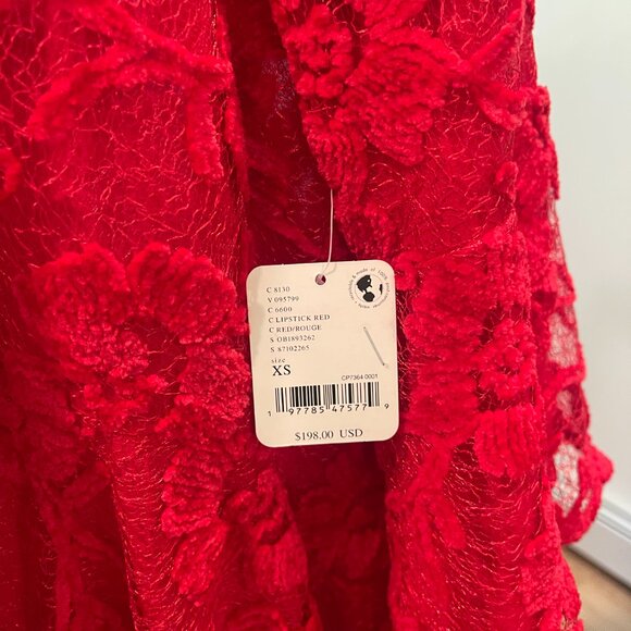 Free People Le Fleur Mini NWT Red Size XS - Picture 9 of 10